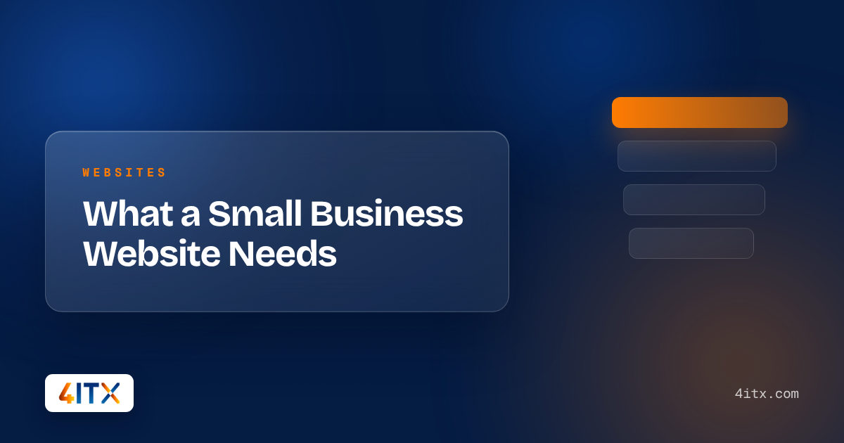 What a Small Business Website Needs