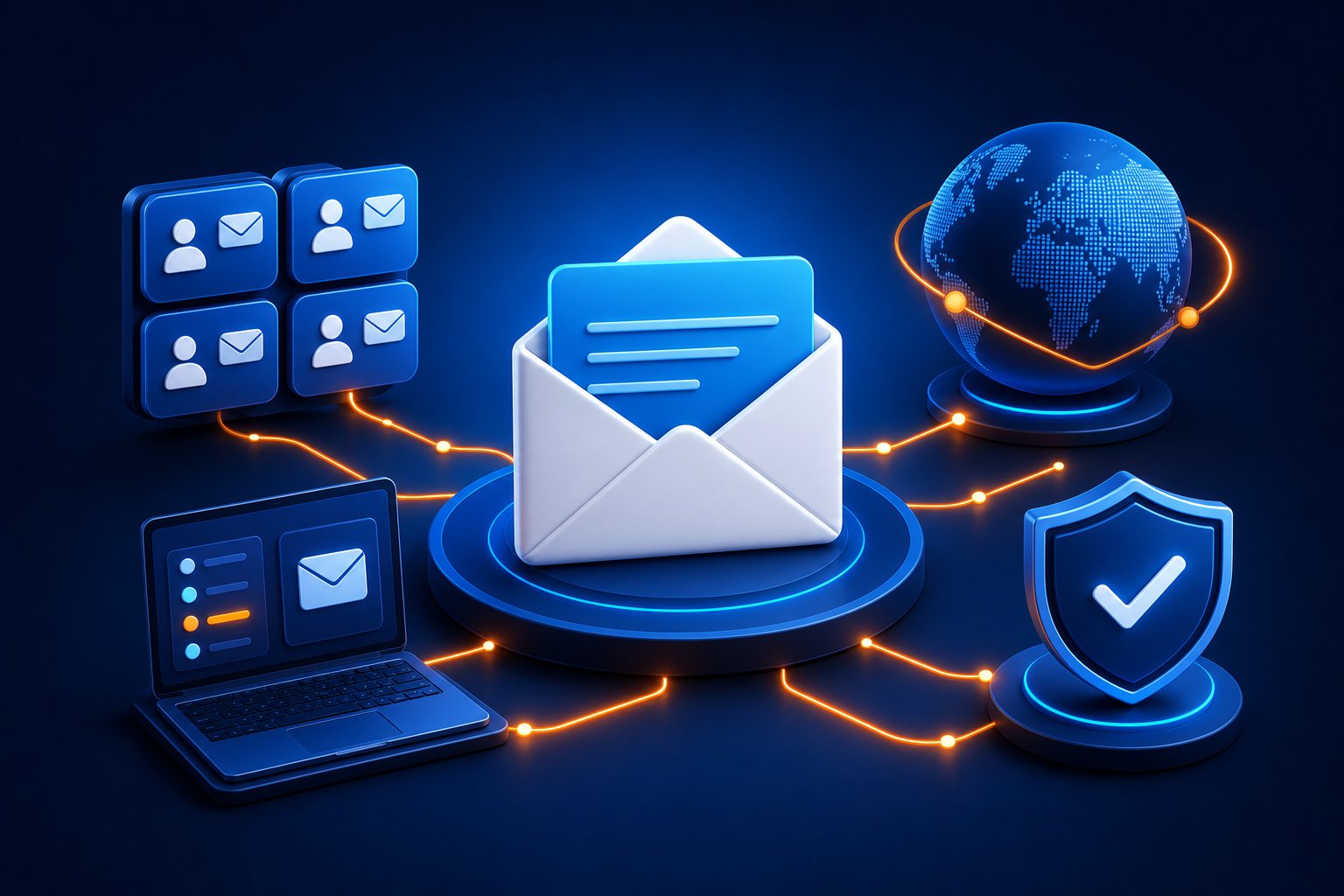 Business Email technology service illustration