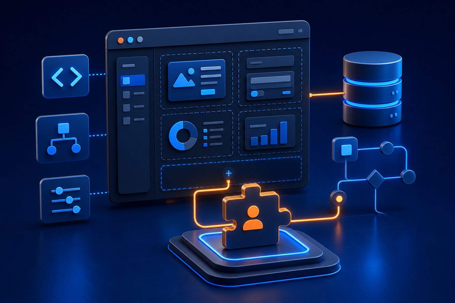 Custom Web Applications technology service illustration