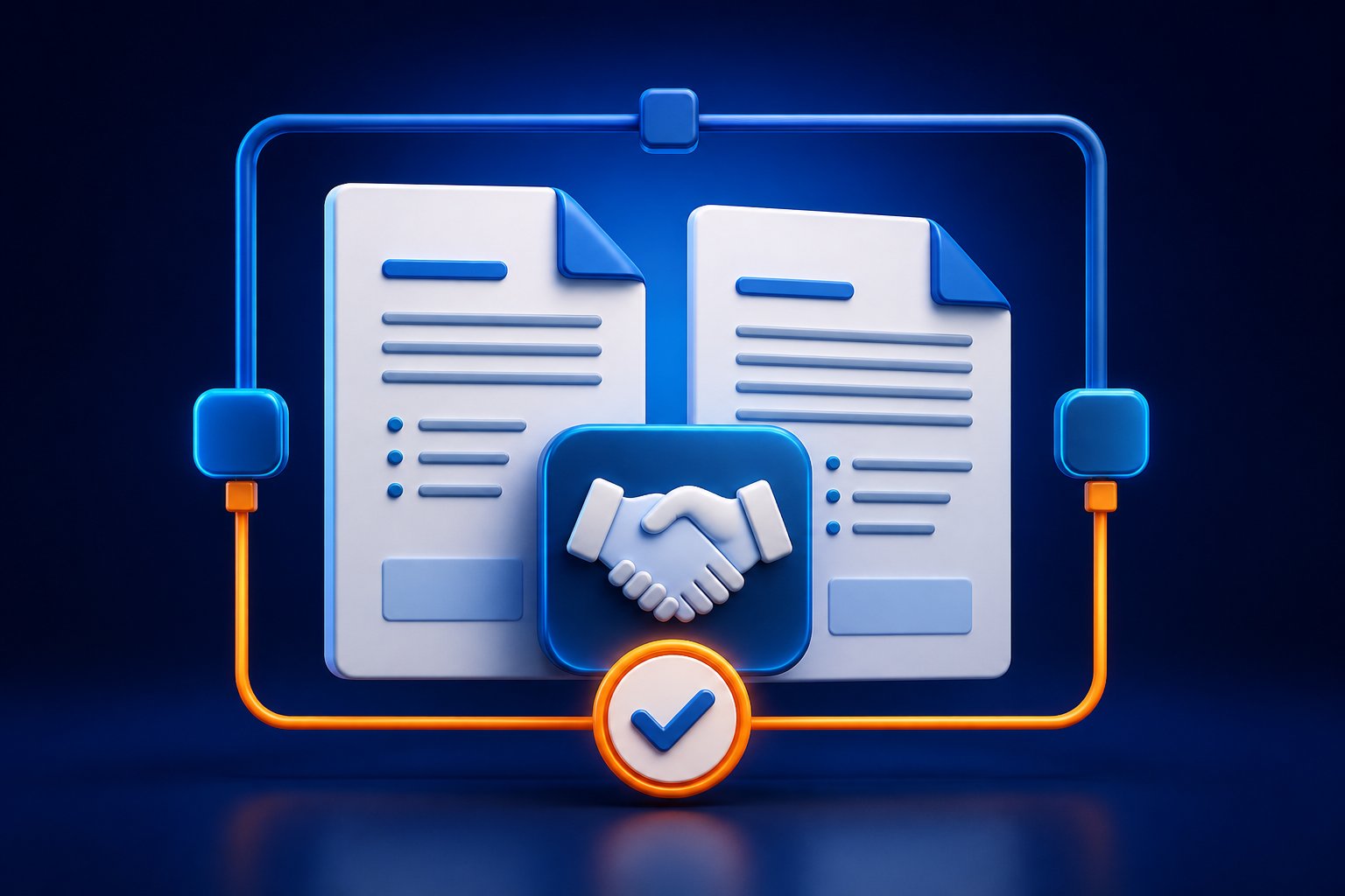 Website terms and agreement illustration